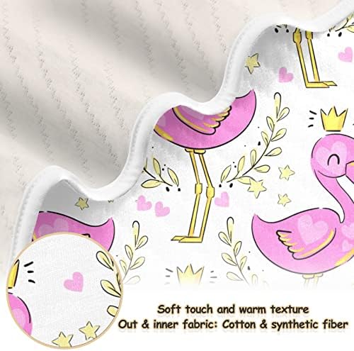 Clanto de arremesso de cobertor Flamingo Clanta de algodão para bebês, recebendo cobertor, cobertor leve e macio para berço, carrinho