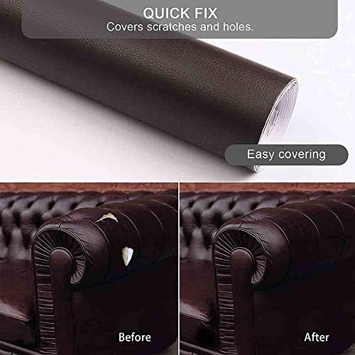 Coyang Customizable Leather Fita Auto-adesivo Reparo de couro para sofás, fita de reparo de couro de 0,6 mm de espessura, remendo