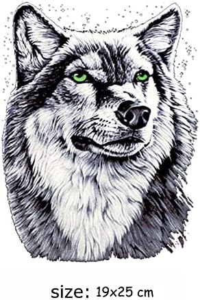 Ferro na transferência de calor Patch Wolf Lobo Animal Design térmico Patches Térmica Apliques Decalques para roupas Camiseta
