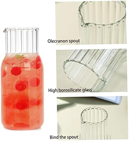 4pcs Water jarra com copo de copo de copo de copo de copo durável de 600 ml de cabeceira de cabeceira com copo de copo de