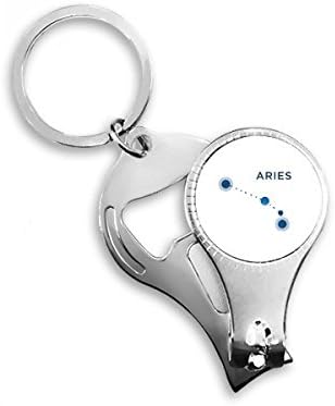 Aries Constellation Sign Zodiac Nipper Ring -Chain Chain Bottle Operler Clipper