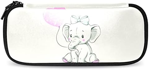 Big Capacate Lápis Case Animal Cartoon Elephant Supplies Saco de maquiagem de bolsa de lápis para meninos adolescentes 7,5x3x1.5in
