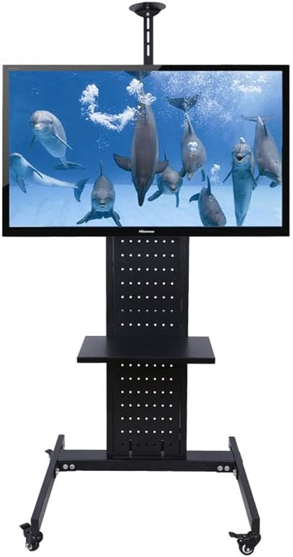 Yebdd 37-70 polegadas LCD LED Plasma TV Display Stand Carrinhos/carrinho com suporte de DVD e suporte para câmera