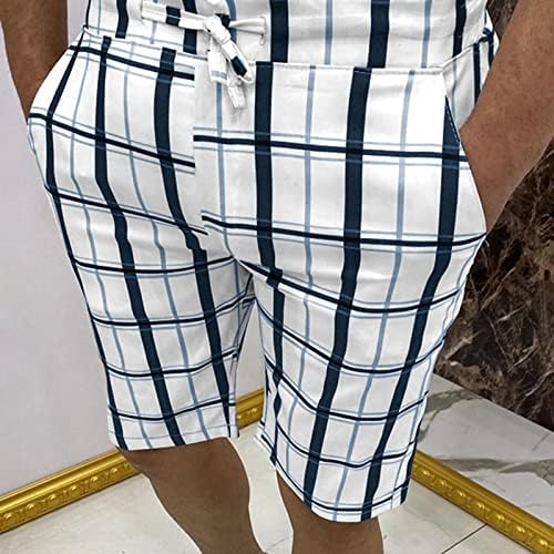 Shorts de praia para homens homens casuais impressos de negócios mid da cintura shorts de cordão com bolsos Apparel de bolsões ao