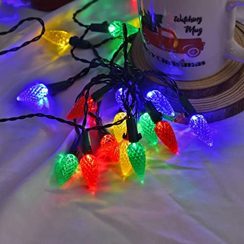 Luzes de Natal de Cotouxker, 50 LEDs de 16 pés de Natal Decorações internas DIY Luzes de cordas de arame verde para