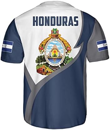 Tinashop personalizada camisa de camisa de beisebol de bandeira de Honduras, camisa de honduras, camisa honduras hombres honduras camisa de beisebol