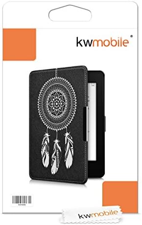Case Kwmobile Compatível com Kindle Paperwhite - Case PU E -Reader Capa - Mandala Dreamcatcher White/Black