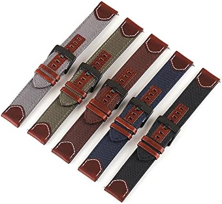 Egsdse Leather Watch Band tiras para bracelete universal de 20 mm 22m