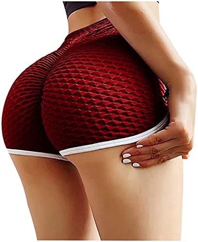 MGBD Womens Yoga Hot Pants Fitness Bubble thorts de booty texturizados