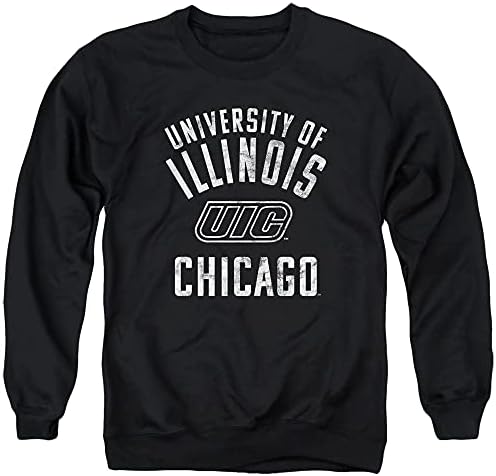 Universidade de Illinois Chicago Oficial One Logo UIC UIC UNissex Adult Crewneck Sweatshirt