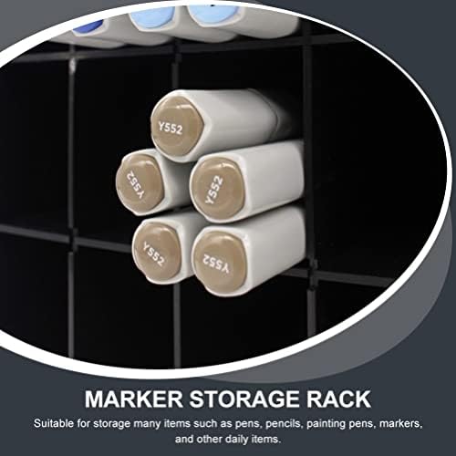 Operitacx Marker Storage Rack 30 Buracos Craft Pintura Organizador de armazenamento de plástico Rack de armazenamento de caneta -Grid Mark caneta para a escola em casa