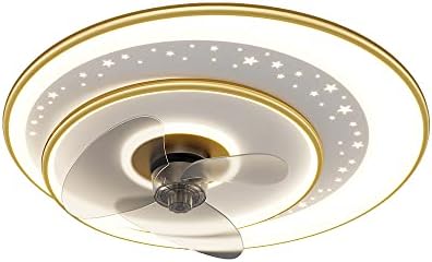 Lâmpada de ventilador de teto dlsixyi, fã de teto nórdico criativo do céu estrelado com lâmpada de teto de lâmpada de quarto moderno