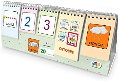 Calendário GEU editorial para Bambini com Pittogrammi | Diversão e intertativa | Pitto-calendário Educazione Infantil