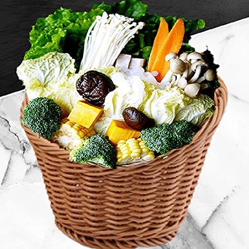 YCZDG Personalidade oblíqua cesta de cestos de vime da boca, cesta criativa de armazenamento de cozinha de restaurantes