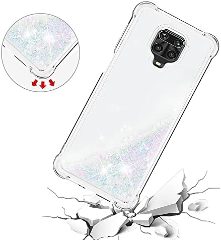 Capa de capa de telefone Glitter Case Compatível com Xiaomi Redmi Nota 9s/ Nota 9 Pro/ Nota 9 Pro Max Case compatível com mulheres