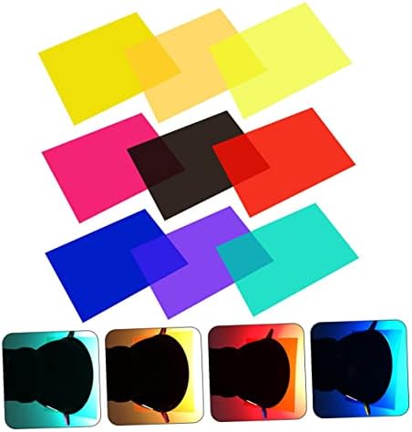 Solustre Color filtro Filtros de luz filtros UNA 9pcs Filme colorido folhas de plástico Correção de cor Gels de iluminação