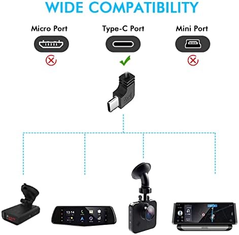 Kit de hardwire de câmera USB C DASH, kit USB C Hardwire para câmera DASH, Bangjia 12V-24V a 5V/2A Câmera de carro de carro de