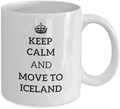 Mantenha a calma e vá para a Islândia Cupa de Viajante de Viajante de Viagem de Viagem Country Viagem Country Caneca