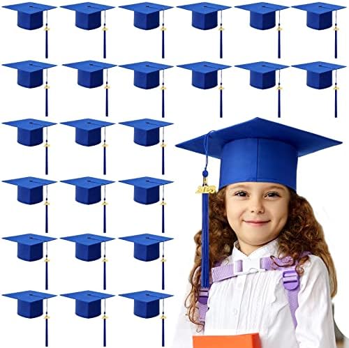 BERLUNE 2023 Graduação pré -escolar Caps de graduação em massa Capfeta de graduação em tamanho de pós -graduação com chapéu de metal 2023 para pré -escolar