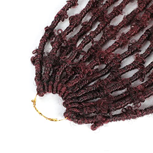 TD Hair Butterfly Locs Cabelo de crochê, 8 pacotes de tranças de crochê de locs angustiados pré-loopados, tranças de borboleta