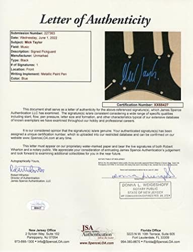 Mick Taylor assinou autógrafos em tamanho real personalizado único Fender Stratocaster Guitar AA com James Spence Carta de Autenticidade JSA Coa-Os Rolling Stones com Ronnie Wood, Charlie Watts e Mick Jagger-Bleed It, dedos pegajosos, exilado Main St, Goats Head Soup, é apenas rock n roll, raro