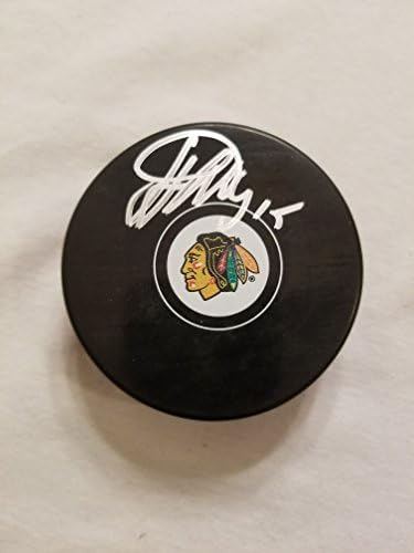 Artem Anisimov autografou Chicago Blackhawks Puck