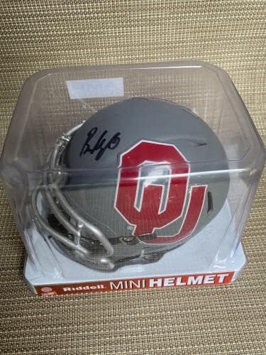 Baker Mayfield Autograph Assinou Oklahoma University AMP Mini capacete Heisman JSA - Mini capacetes da faculdade autografados