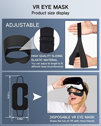 MOXLUCK VR Tampa de máscara ocular Banda de suor respirável para Oculus Quest 2, suor absorve a tampa do rosto do Oculus para aplicativos