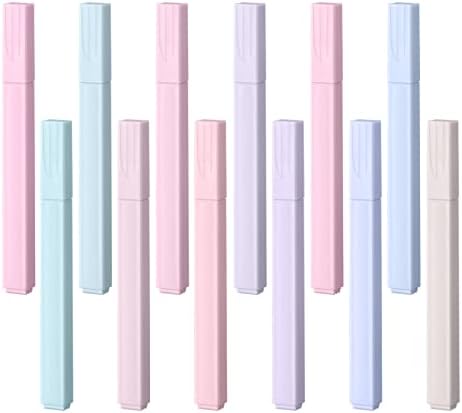 12 PCS Aestéticos Highlighters Highlighters da Bíblia, Cream Color