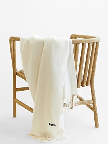 Cashmere Throw Bobet com Fringe decorativo - cobertor de sotaque ultra macio para sofá, sofá e cama feitos com