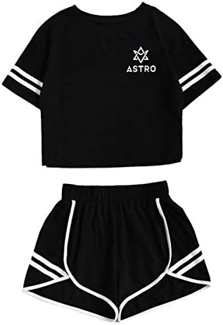 MAINLEAD KPOP ASTRO 2PCS T-shirts+calças quentes MJ Rocky Sanha Jinjin roupas
