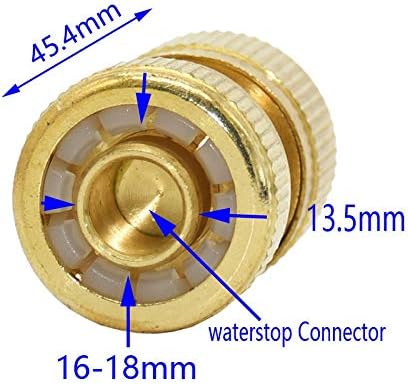 Acessórios de conexão de mangueira de jardim Brass 1/2 Mangueira de jardim Waterstop Connector Conculador Adaptador de pistolas