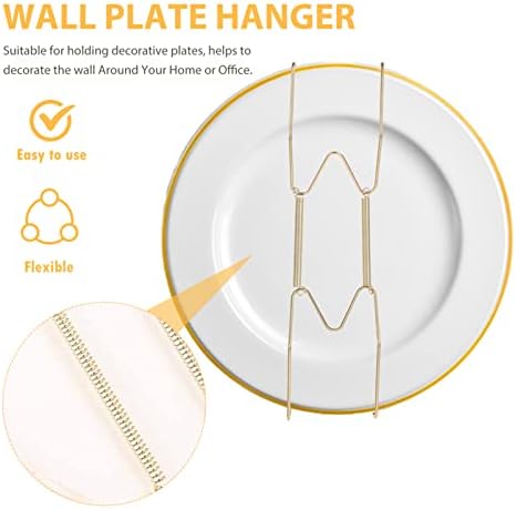 Cabide de placa Abaodam 4pcs para hardware de parede e montagem com ganchos se encaixa em pratos e pratos decorativos 8 polegadas