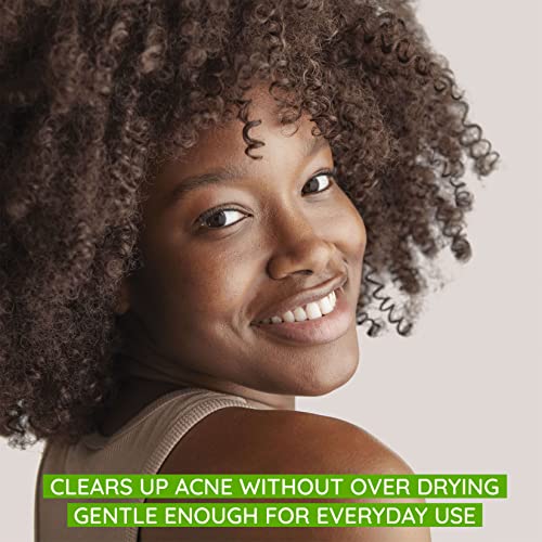 Aveeno Clear Facial Facial Facial Facial Cleanser com ácido salicílico ACNE MEDICAÇÃO Para extratos de pele e soja propensos a fuga,