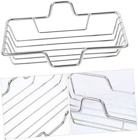 Alipis 6 PCs Sabão montado na parede Banheiro Banheiro Rack de armazenamento PVC Caixa de sabão de metal de prata