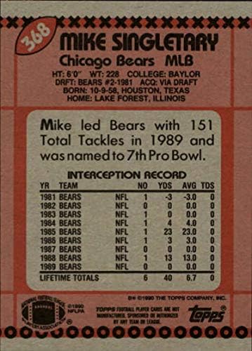 1990 Topps 368 Mike Singletary Bears AP NFL Football Card NM-MT