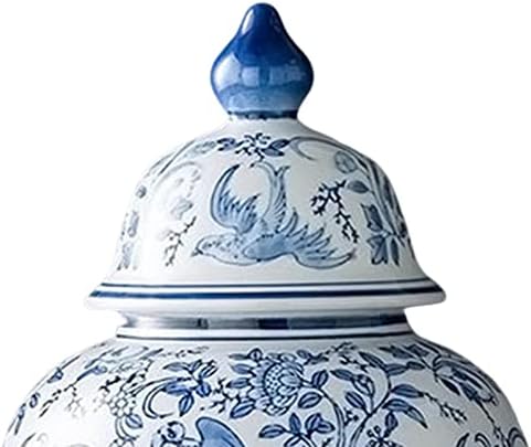 Jar jarra de gengibre cerâmica com vaso de tampa estilo chinês de armazenamento de chá tradicional frascos de porcelana