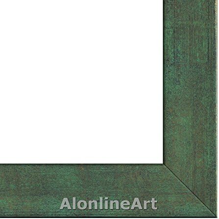 ALONLINE ART - NASA Astronomy Hubble Star by Space Galaxy | Imagem verde emoldurada impressa em tela algodão, anexada à placa