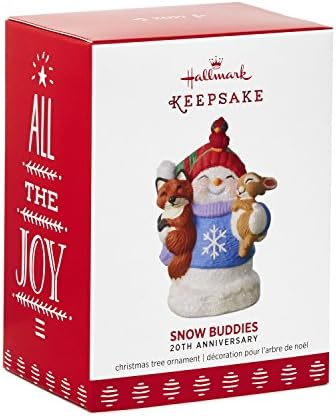 Hallmark 1795qGO1882 Buddies de neve 20º aniversário de lembranças de lembrança de Natal