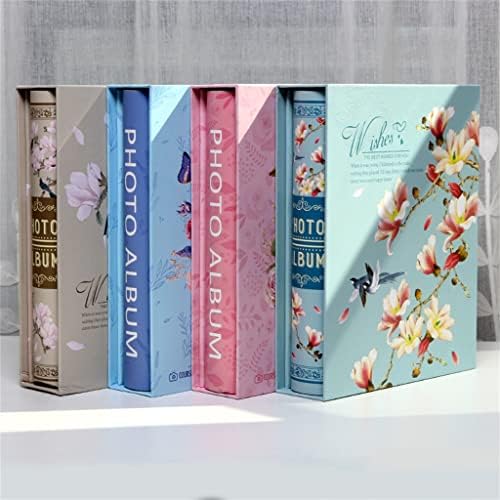 Zyjbm lindo álbum de fotos de flores para a família Organizer Livros de memória de casamento Caixa de armazenamento de 6 polegadas