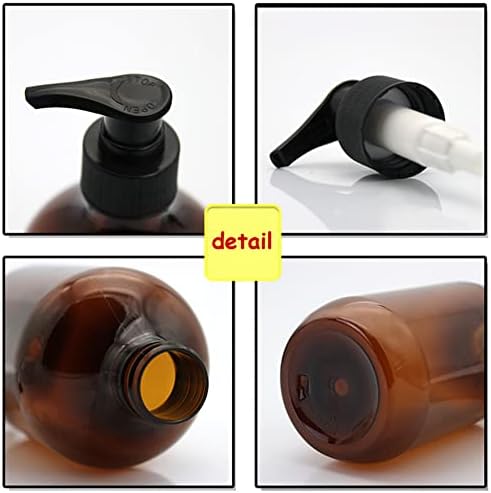 3pcs vazios de garrafas de bomba de plástico dispensadores de recipientes de armazenamento com tampos de bomba preta para higiene de lavagem do chuveiro de xampu loções para lavagem de mão