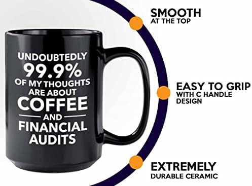 Auditor Coffee Caneca 15oz preto - Auditorias financeiras de café - Preparador de contas de contador público certificado