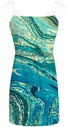 Vestido de tanque de pescoço floral da tripulação do verão feminino de verão feminino