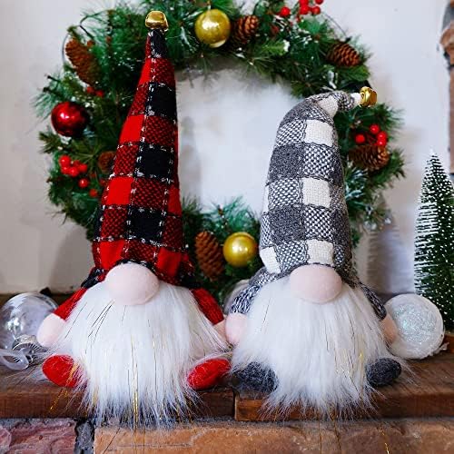 Juegoal 2 pacote de pacote de Natal Gnomos de Natal, 12 polegadas de 12 polegadas de pelúcia de pelúcia Scandinava Swedish Tomte