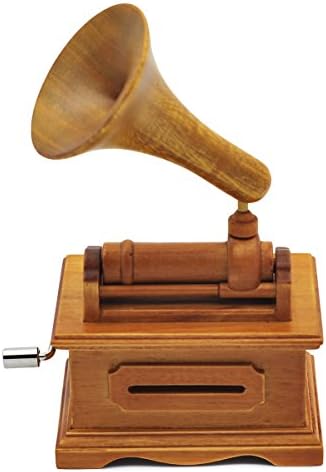 Music Box Gramofone de madeira Faça sua própria música com presente de Wingo