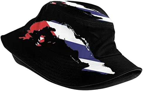 Chapéu de balde de bandeira de cuba para homens mulheres moda moda cubana chapéus solar chapéu de pescador ao ar livre touca