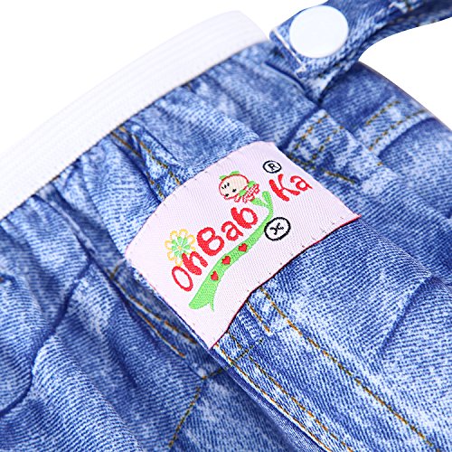 Ohbabyka Baby Reutilable Frelaper Bail Liner para fraldas de pano ou lavanderia, azul