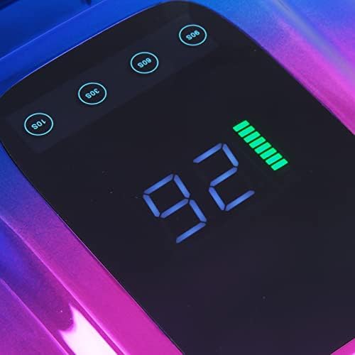 Qrarazl recarregável secador de unhas 96w de alta potência Lâmpada de unhas LCD LED UV LED UV