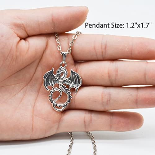 Dalundreamli personalizada feroz de colar de dragão de animais de dragão de dragão infinito colar de amizade pingentes
