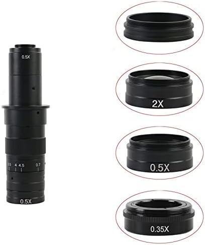 Acessórios para microscópio 0,5x/0,35x/2x/1x lente de vidro 42mm para consumíveis de laboratório de câmera de microscópio de vídeo